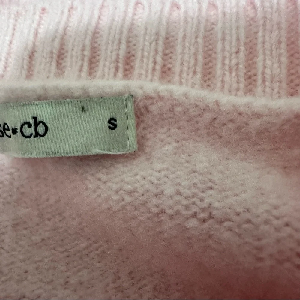 House of CB London ALLIANA Pink Cropped Wool Cardigan Women's Small Feminine